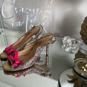 Kate Spade Multi Glitter Slingback Vero Cuoio Heels